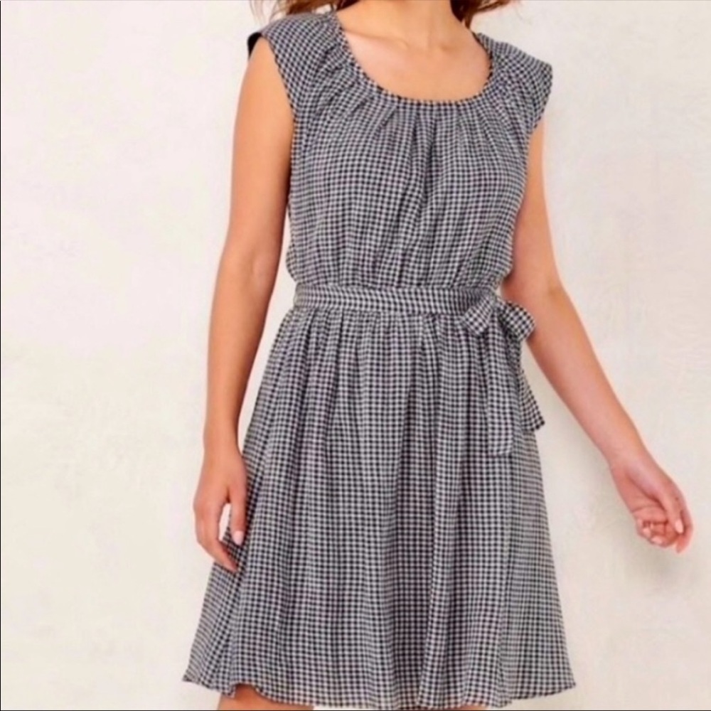 Lauren Conrad navy gingham sundress